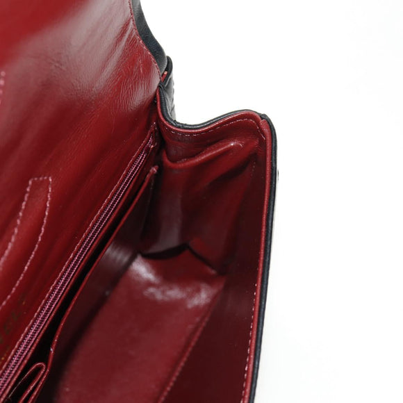 CHANEL Matelasse Chain Paris Limited Bag Lamb Skin Black Gold CC Auth 156894A