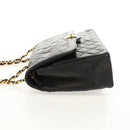 CHANEL Matelasse Chain Paris Limited Bag Lamb Skin Black Gold CC Auth 156894A-4
