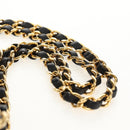 CHANEL Matelasse Chain Paris Limited Bag Lamb Skin Black Gold CC Auth 156894A-9