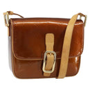 LOUIS VUITTON Monogram Vernis Christie GM Bag Bronze M91107 LV Auth 156898-1