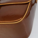 LOUIS VUITTON Monogram Vernis Christie GM Bag Bronze M91107 LV Auth 156898-14