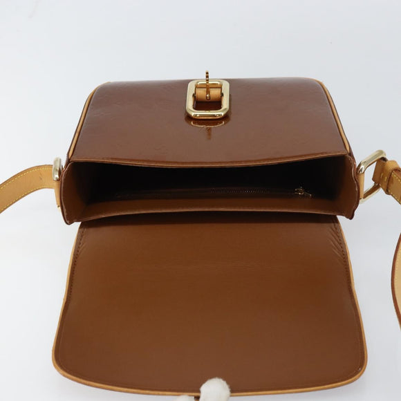LOUIS VUITTON Monogram Vernis Christie GM Bag Bronze M91107 LV Auth 156898