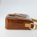 LOUIS VUITTON Monogram Vernis Christie GM Bag Bronze M91107 LV Auth 156898-3