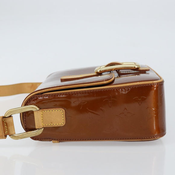 LOUIS VUITTON Monogram Vernis Christie GM Bag Bronze M91107 LV Auth 156898