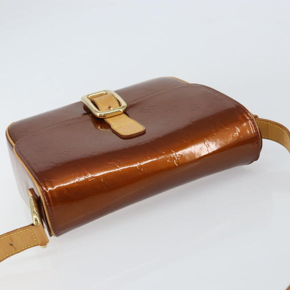 LOUIS VUITTON Monogram Vernis Christie GM Bag Bronze M91107 LV Auth 156898