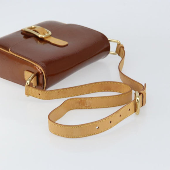 LOUIS VUITTON Monogram Vernis Christie GM Bag Bronze M91107 LV Auth 156898