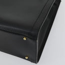 GUCCI Bamboo Hand Bag Leather Black Gold 002 1186 0260 Auth 156902-9
