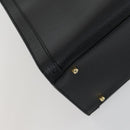 GUCCI Bamboo Hand Bag Leather Black Gold 002 1186 0260 Auth 156902-14