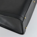GUCCI Bamboo Hand Bag Leather Black Gold 002 1186 0260 Auth 156902-16
