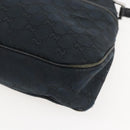 GUCCI GG Canvas Tote Bag Black Silver 121023 Auth 156903-10