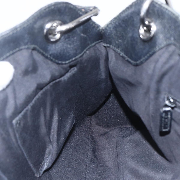 GUCCI GG Canvas Tote Bag Black Silver 121023 Auth 156903