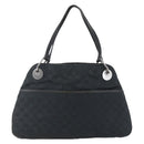 GUCCI GG Canvas Tote Bag Black Silver 121023 Auth 156903-2