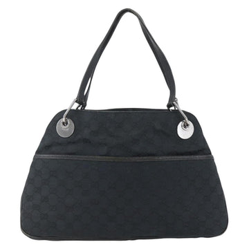 GUCCI GG Canvas Tote Bag Black Silver 121023 Auth 156903 - 0