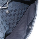 GUCCI GG Canvas Tote Bag Black Silver 121023 Auth 156903-20