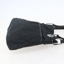 GUCCI GG Canvas Tote Bag Black Silver 121023 Auth 156903-5