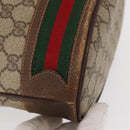 GUCCI GG Supreme Web Sherry Line Bag PVC Beige Red 41 02 085 Auth 156905-8