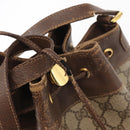 GUCCI GG Supreme Web Sherry Line Bag PVC Beige Red 41 02 085 Auth 156905-10