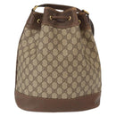 GUCCI GG Supreme Web Sherry Line Bag PVC Beige Red 41 02 085 Auth 156905-2