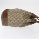 GUCCI GG Supreme Web Sherry Line Bag PVC Beige Red 41 02 085 Auth 156905-3