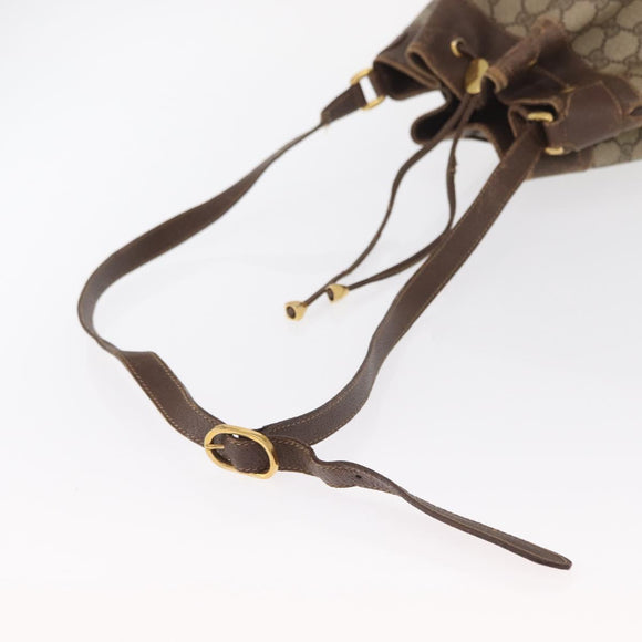 GUCCI GG Supreme Web Sherry Line Bag PVC Beige Red 41 02 085 Auth 156905