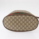 GUCCI GG Supreme Web Sherry Line Bag PVC Beige Red 41 02 085 Auth 156905-5