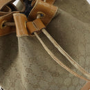 GUCCI GG Canvas Shoulder Bag Beige Gold Auth 156907-17