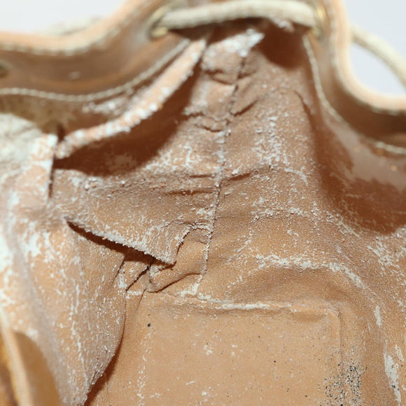 GUCCI GG Canvas Shoulder Bag Beige Gold Auth 156907