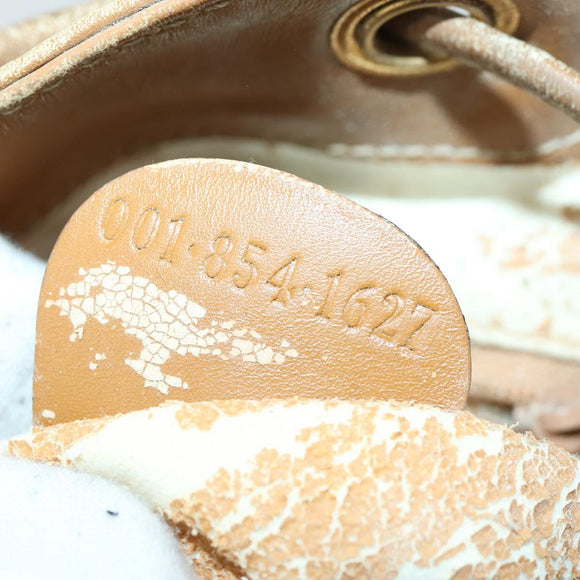 GUCCI GG Canvas Shoulder Bag Beige Gold Auth 156907