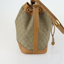 GUCCI GG Canvas Shoulder Bag Beige Gold Auth 156907-4