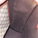 GUCCI GG Supreme Web Sherry Line Tote Bag PVC Beige Red 211135 Auth 156908-16