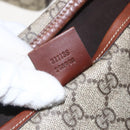 GUCCI GG Supreme Web Sherry Line Tote Bag PVC Beige Red 211135 Auth 156908-19