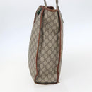 GUCCI GG Supreme Web Sherry Line Tote Bag PVC Beige Red 211135 Auth 156908-5