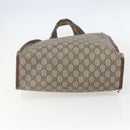 GUCCI GG Supreme Web Sherry Line Tote Bag PVC Beige Red 211135 Auth 156908-9