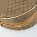 GUCCI Micro GG Supreme Shoulder Bag PVC Beige Gold Auth 156909-13