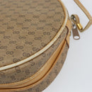 GUCCI Micro GG Supreme Shoulder Bag PVC Beige Gold Auth 156909-14