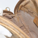 GUCCI Micro GG Supreme Shoulder Bag PVC Beige Gold Auth 156909-21