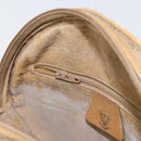 GUCCI Micro GG Supreme Shoulder Bag PVC Beige Gold Auth 156909-22