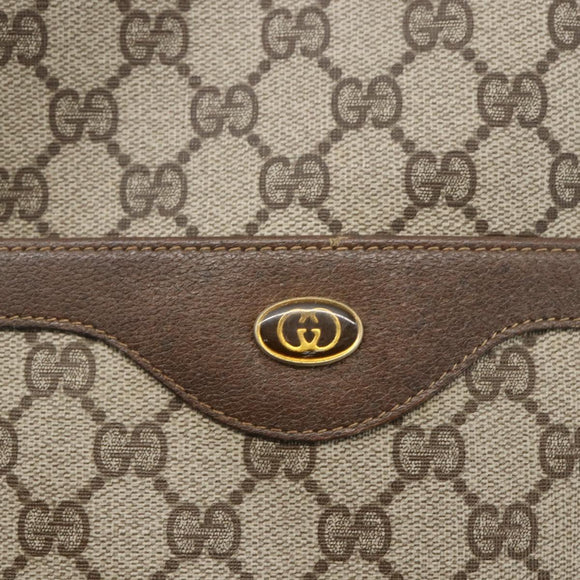 GUCCI GG Supreme Web Sherry Line Tote Bag PVC Beige Red 39 02 003 Auth 156910