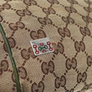 GUCCI GG Canvas Web Sherry Line Tote Bag Beige Red 145810 Auth 156911-17