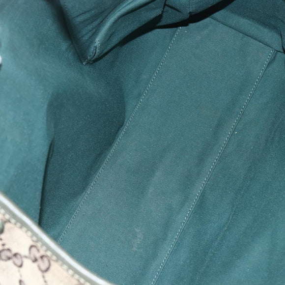 GUCCI GG Canvas Web Sherry Line Tote Bag Beige Red 145810 Auth 156911