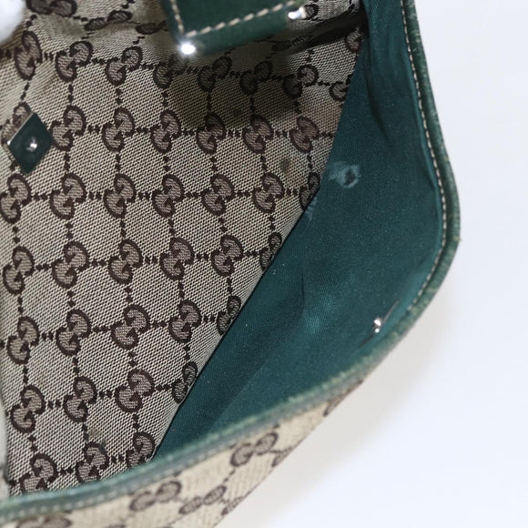 GUCCI GG Canvas Web Sherry Line Tote Bag Beige Red 145810 Auth 156911