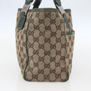 GUCCI GG Canvas Web Sherry Line Tote Bag Beige Red 145810 Auth 156911-4