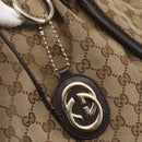 GUCCI GG Canvas Tote Bag Beige Gold 296835 Auth 156913-10