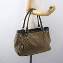 GUCCI GG Canvas Tote Bag Beige Gold 296835 Auth 156913-24