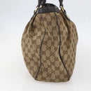 GUCCI GG Canvas Tote Bag Beige Gold 296835 Auth 156913-4