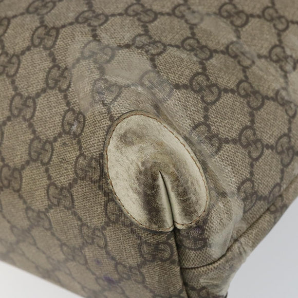 GUCCI GG Supreme Tote Bag PVC Beige 211137 Auth 156914