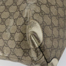 GUCCI GG Supreme Tote Bag PVC Beige 211137 Auth 156914-14