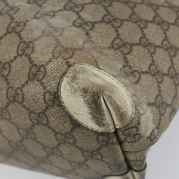 GUCCI GG Supreme Tote Bag PVC Beige 211137 Auth 156914