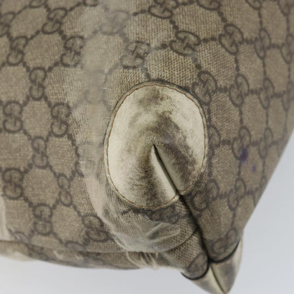GUCCI GG Supreme Tote Bag PVC Beige 211137 Auth 156914
