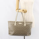 GUCCI GG Supreme Tote Bag PVC Beige 211137 Auth 156914-23
